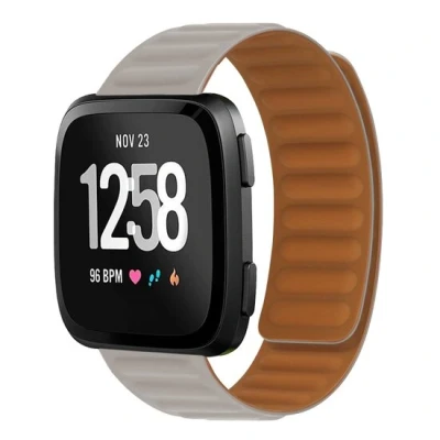 Afbeelding van Fitbit Versa 3/4 &amp; Sense 1/2 Siliconen Loop bandje Khaki