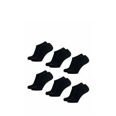 Afbeelding van DANISH ENDURANCE 6 paar Onzichtbare Katoenen Sokken, Sneakers &amp; Instappers, Siliconen Antislip, voor Dames Heren, Zwart, 35 38 EU