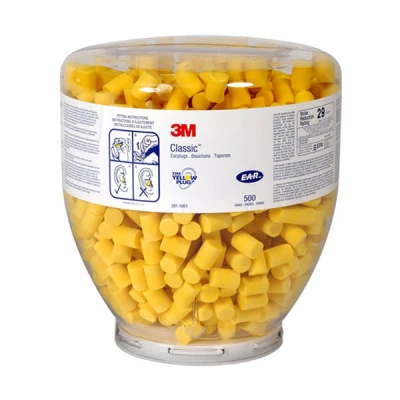 Image de 3M Ear Classic recharge de bouchons d&#039;oreilles mousse polymère (500 paires)