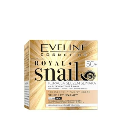 Afbeelding van Eveline Cosmetics Royal Snail Mucin Lifting Cream concentraat 50+ rigin peptiden regeneratie van de huid