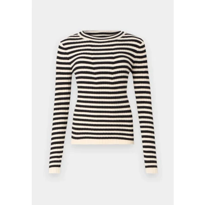Afbeelding van Pieces Pccrista LS O NECK NOOS BC Trui, Dames, Maat: XXL, Black/birch