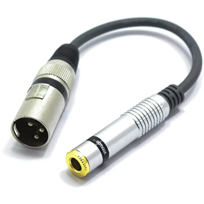 Afbeelding van VITALCO XLR stekker naar 6,3 mm mono jack adapter voor 3 polige microfoon TS
