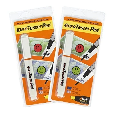 Afbeelding van Euro Tester pen voor valse bankbiljetten, professioneel, detector bankbiljetten. De werkt op euro, dollar, Britse pond en alle belangrijke