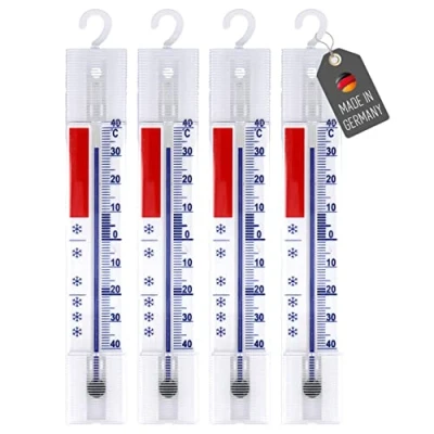 Afbeelding van Lantelme Set van 4 koel vriescombinaties, ijskast, koelthermometer, anzige temperatuur +/ 40 C 4884