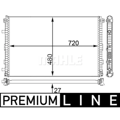 Afbeelding van MAHLE ORIGINAL CIR 24 000P Lage temperatuurkoeler, intercooler