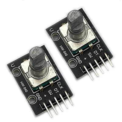Afbeelding van YUNIQUE GREEN CLEAN POWER Rotary Encoder module KY 040 2 delig voor Raspberry Pi en Arduino Draaiknop drukbaar Ideaal volumeregeling tellen, metaal