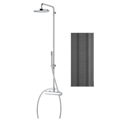 Afbeelding van Waterevolution Flow douchecombinatie met regendouche PVD Gun Metal T141GME