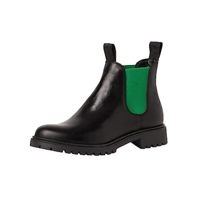 Afbeelding van Tamaris Chelsea Korte laarzen, Dames, Maat: 38, Blk lea green Leer