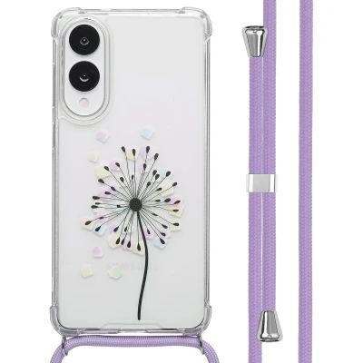 Afbeelding van imoshion Design hoesje met koord voor de Samsung Galaxy S25 Edge Sandstone Dandelion