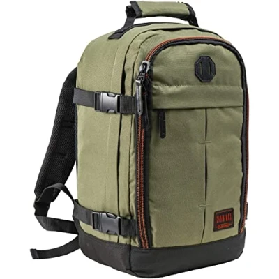 Afbeelding van Cabin Max Metz Reisrugzak, 40 x 20 25 cm, handbagage, voldoet aan de maximale afmetingen van Ryanair (20 liter, gerecycleerd rPET polyester), Khaki (stad)