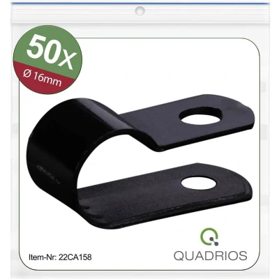 Afbeelding van Quadrios 22CA158 Bevestigingsklem Schroefbaar Bundel Ø (bereik) 16 mm (max) Zwart 1 set(s)