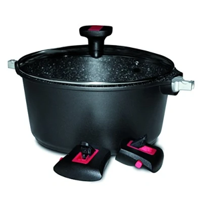 Image de Faitout aluminium anti adhérent 24cm + couvercle Baumalu 383605