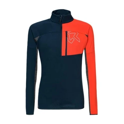Afbeelding van Rock Experience KOBRA MOCK NECK HZ Men Fleece XXL Reflecting Pond + Cherry Tomato