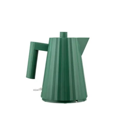 Afbeelding van Alessi Waterkoker Plissé droogkookbeveiliging groen Michele de Lucchi 1 liter MDL06/1 GR