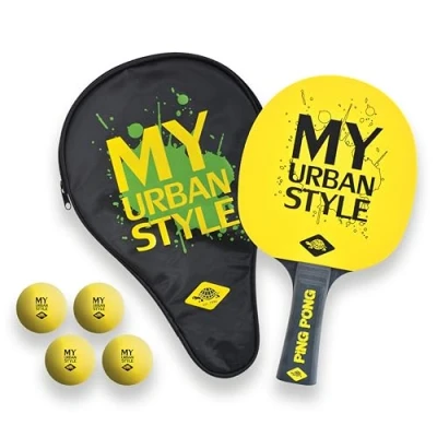 Afbeelding van Donic Schildkröt Tafeltennisset, My Urban Style, 1 racket, 3 ballen, hoes, 788485