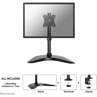 Afbeelding van Neomounts NM D335BLACK full motion monitorstandaard 1 scherm 10 30&quot; doorvoer/klem/voet zwart