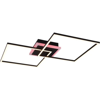 Afbeelding van REALITY ARRIBO Plafondlamp Zwart mat incl. 1x SMD 29W Licht apart schakelbaar Afstandsbediening Geintegreerde dimmer Dimbaar met schakelaar Niet geschikt voor externe RGBW kleurenwisselaar Geheugenfunctie