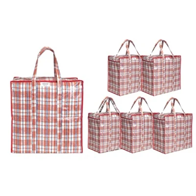 Afbeelding van Josephine Osthoff Opbergzakken, robuust, tot 20 kg, waterdicht, duurzaam, met ritssluiting, voor kleding, dekens, kussens, rood, 6 stuks