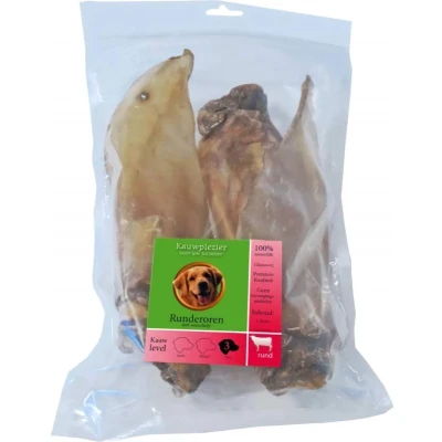 Afbeelding van Natuurlijke snack zak a 3 runderoren met oorschelp Gebr. de Boon