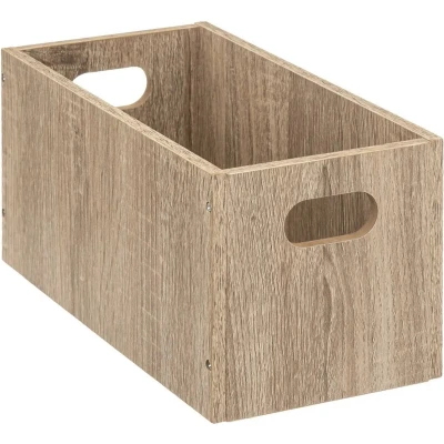 Afbeelding van Opbergmand/kastmand 7 liter bruin/naturel van hout 31 x 15 cm Opbergboxen Vakkenkast manden