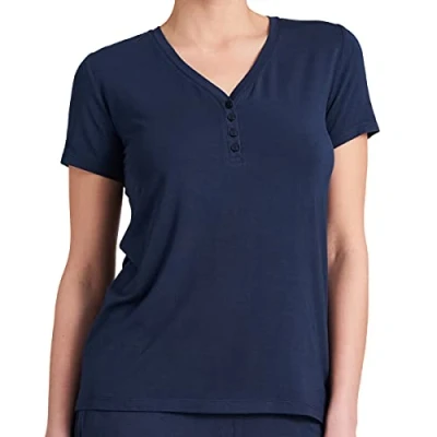Afbeelding van Schiesser MIX Relax Pyjamashirt, Dames, Maat: 36, Blue