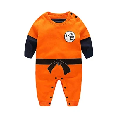Afbeelding van Sxkayxr Romper voor pasgeborenen, jongens en meisjes, Goku geïnspireerde baby cartoon jumpsuit