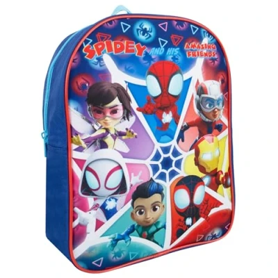 Afbeelding van MARVEL Spiderman kleuterrugzak rugzak Spidey en vrienden schooltas voor jongens basisschool één maat, blauw, Blauw