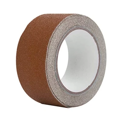 Afbeelding van Antislip veiligheidsband, antislip, kleurrijk, 4 x 40 cm voor de veiligheid van trappen, bruin
