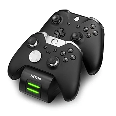 Afbeelding van Nitho Zwarte Dubbele Oplader voor Xbox One controllers
