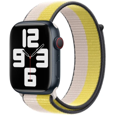 Afbeelding van Apple origineel Sport Loop Watch 42mm / 44mm 45mm 49mm Oat Milk Lemon Zest MN5T3ZM/A