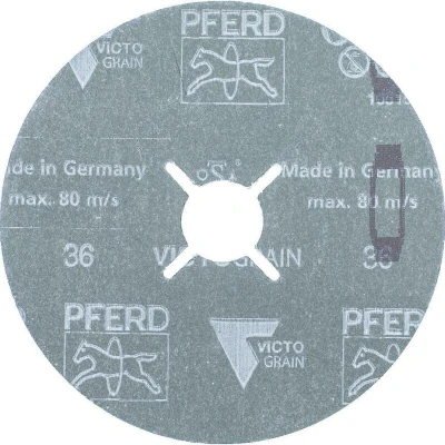 Afbeelding van PFERD 64279013 Fiberschijf Ø 125 mm Victograin 36 voor maximaal vermogen op staal Diameter 125 mm