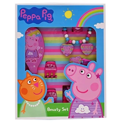 Afbeelding van TDL Peppa Pig 11 delige set voor haar en schoonheid, kunststof, Kunststof