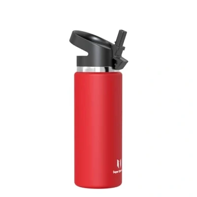 Afbeelding van Super Sparrow SwivelSip Thermosfles, 750 ml, rietje, brede fles, BPA vrij, roestvrij staal, voor sport, reizen, school