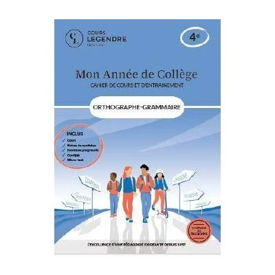 Image de Mon année de collège 4ème orthographe grammaire cahier cours et d&#039;entraînement