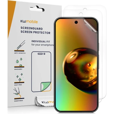 Afbeelding van kwmobile 3x screenprotectors geschikt voor Google Pixel 9a beschermende folie smartphone