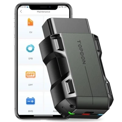 Afbeelding van TOPDON Topscan OBD2 Bluetooth scanner, draadloze codelezer met actieve test, 8 resetten, auto diagnosegereedschap voor alle systemen, voertuigprestatietest