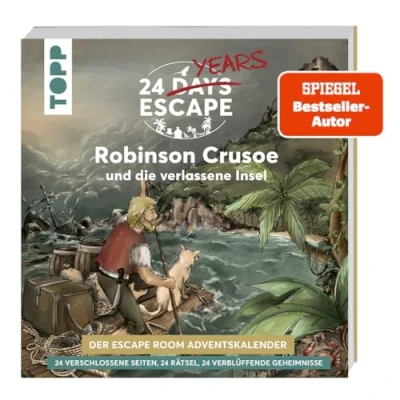 Afbeelding van 24 DAYS Escape Der Room Adventskalender: Daniel Defoes Robinson Crusoe und die verlassene Insel