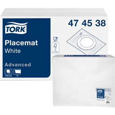 Afbeelding van Placemats Tork papier 42x27cm 500st wit 474538
