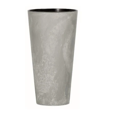 Afbeelding van Prosperplast Bloempot Pot met een inzetstuk Tubus Slim beton kleur en patroon imiteren