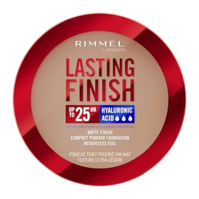 Afbeelding van Rimmel Lasting Finish 009 Honey Compacte foundation Soft Focus Matte afwerking Volledige dekking SPF20 Veganistische formule 7 g