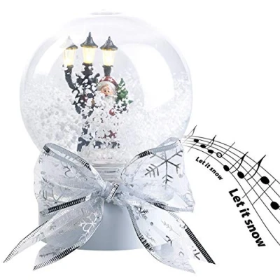 Afbeelding van infactory Sneeuwballen: sneeuwbol met zingende kerstman, led touch lantaarn (muzikale sneeuwbal en licht, kerstsneeuwbal muziek, elektrische sneeuwstorm)