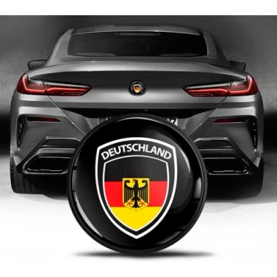 Afbeelding van Biomar Labs Kofferbakbadge 74 mm compatibel met BMW embleem motorkap kofferbak 51148219237 vlag Duitsland EZ 3