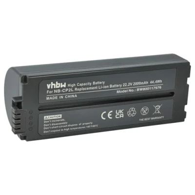 Afbeelding van vhbw Batterij compatibel met Canon Selphy CP 1200, 100, 1000 printer, scanner, labelprinter (2000 mAh, 22,2 V, Li ION)