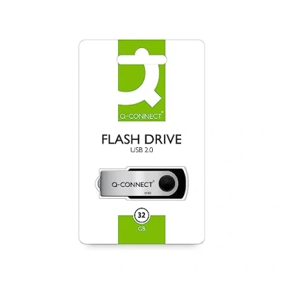 Afbeelding van Q Connect Flash Drive (32 GB, USB A, 2.0), stick, Zilver