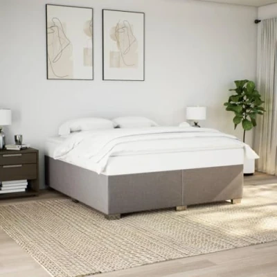 Afbeelding van vidaXL Bedframe zonder matras, taupe, 180 x 200 cm, stof
