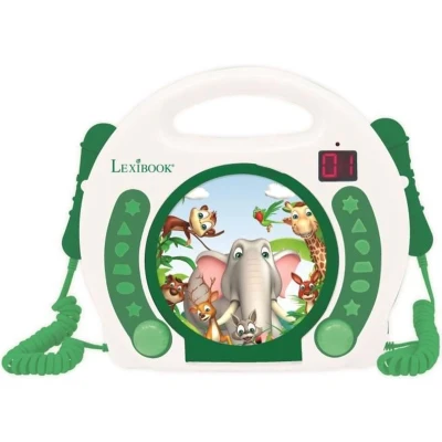 Afbeelding van Draagbare CD Speler met 2 Microfooons Animals 3380743084558