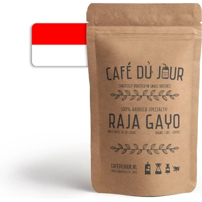 Afbeelding van Café du Jour 100% arabica Specialiteit Raja Gayo 1 kilo vers gebrande koffiebonen