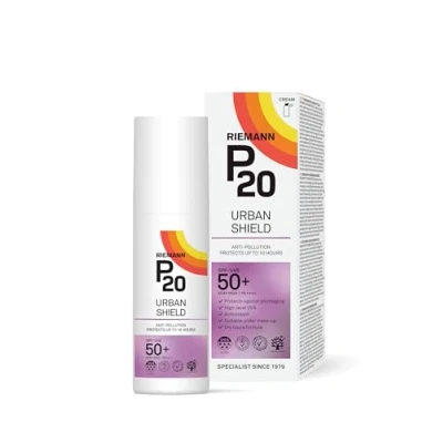 Image de P20 ® Urban Shield SPF 50+ Protection contre les agresseurs quotidiens de l&#039;environnement des rayons UVA et UVB, la poussière extérieure, métaux lourds fumée Elle protège le