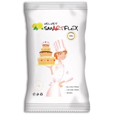 Afbeelding van Smartflex Fondant Wit Velvet Citroen 1kg Decoraties