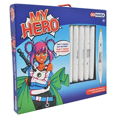 Afbeelding van 5 Tekenpennen Alcohol markers My Hero Manga 2